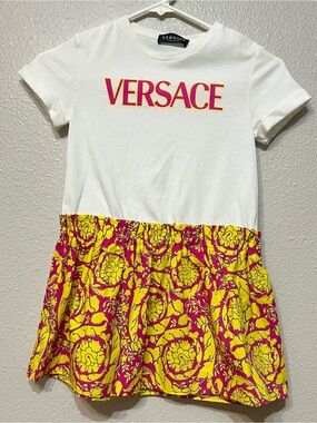 Versace Girls' Barocco Tee Shirt Dress Size 6